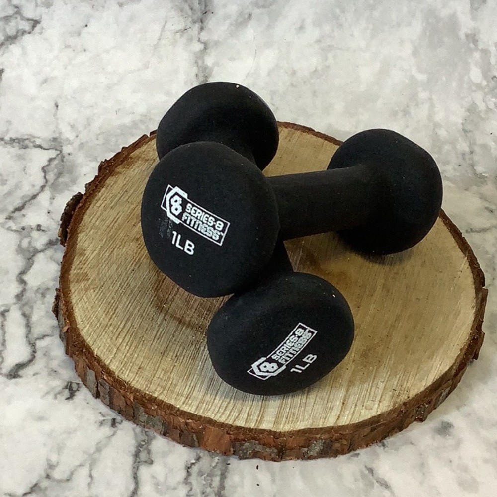 Yoga Aerobic Workout Gym Exercise Neoprene Dumbbells Weights (1 lb pair)
